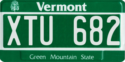 VT license plate XTU682