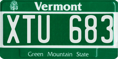 VT license plate XTU683