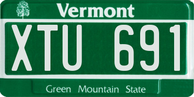 VT license plate XTU691