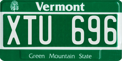 VT license plate XTU696