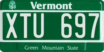 VT license plate XTU697