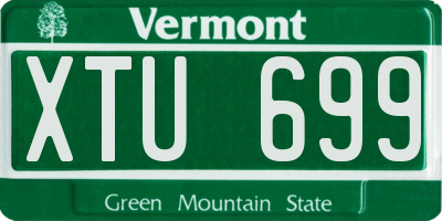 VT license plate XTU699