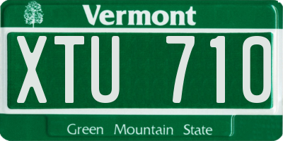 VT license plate XTU710