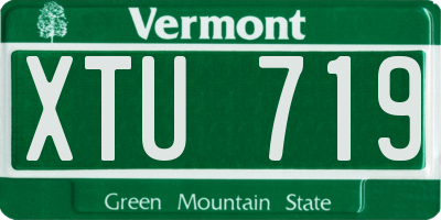 VT license plate XTU719