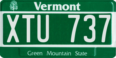VT license plate XTU737