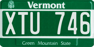 VT license plate XTU746