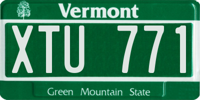 VT license plate XTU771