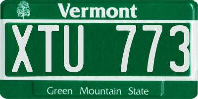 VT license plate XTU773