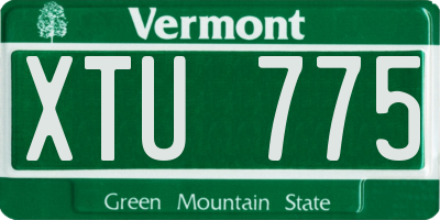VT license plate XTU775