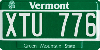 VT license plate XTU776
