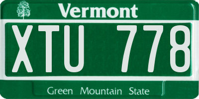 VT license plate XTU778