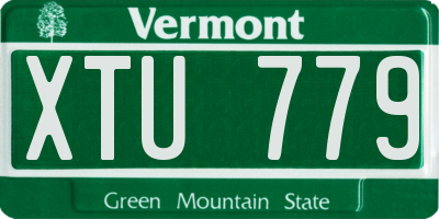 VT license plate XTU779