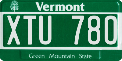 VT license plate XTU780