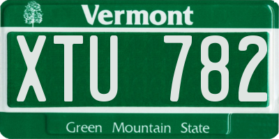 VT license plate XTU782