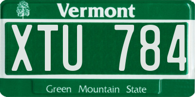 VT license plate XTU784