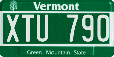 VT license plate XTU790