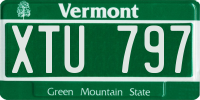 VT license plate XTU797