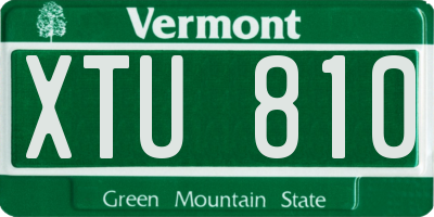VT license plate XTU810