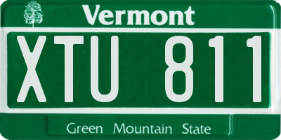 VT license plate XTU811