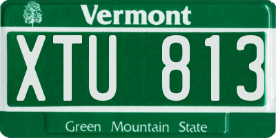 VT license plate XTU813