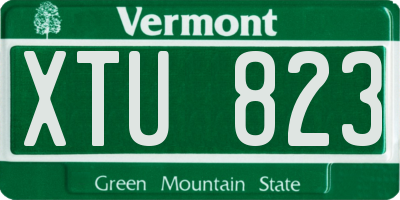VT license plate XTU823
