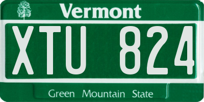 VT license plate XTU824