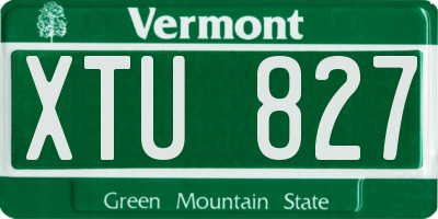 VT license plate XTU827