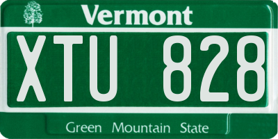VT license plate XTU828