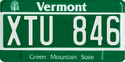 VT license plate XTU846