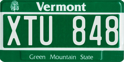 VT license plate XTU848
