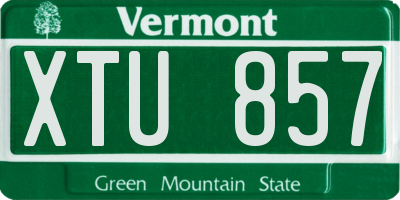 VT license plate XTU857