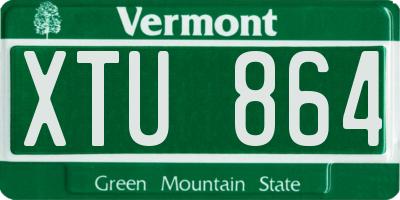 VT license plate XTU864
