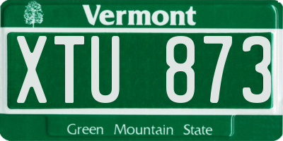 VT license plate XTU873