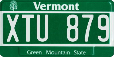VT license plate XTU879