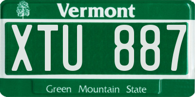 VT license plate XTU887