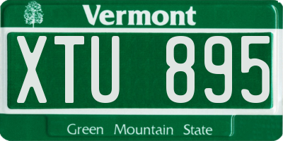 VT license plate XTU895