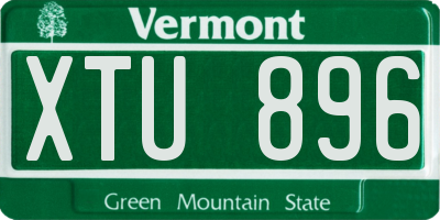VT license plate XTU896