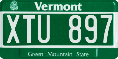 VT license plate XTU897