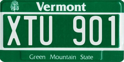 VT license plate XTU901