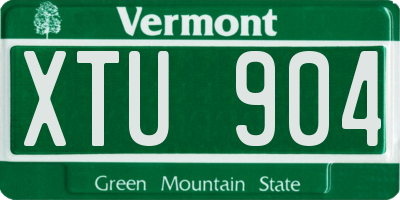 VT license plate XTU904