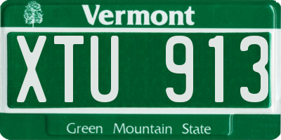 VT license plate XTU913