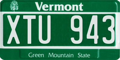 VT license plate XTU943