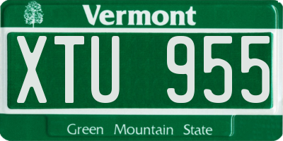 VT license plate XTU955