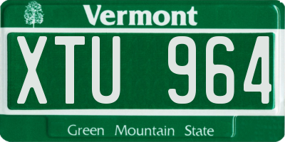 VT license plate XTU964