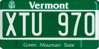 VT license plate XTU970