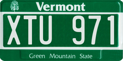 VT license plate XTU971
