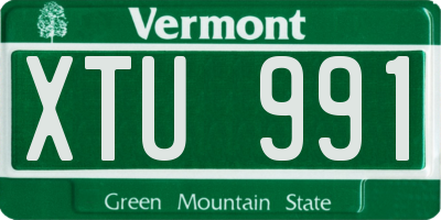 VT license plate XTU991