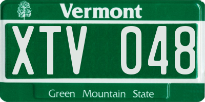 VT license plate XTV048