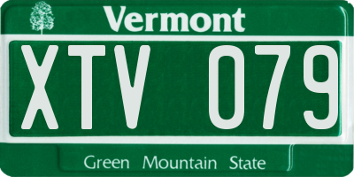 VT license plate XTV079