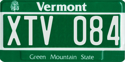 VT license plate XTV084